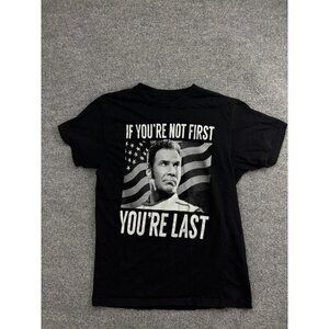 Talladega Nights Ricky Bobby Shirt‎ Mens Large Black If You're Not First Last